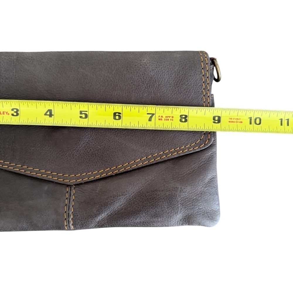 100% Toscana Genuine Leather Brown Handbag Wristlet Small Purse Italy - Picture 4 of 7